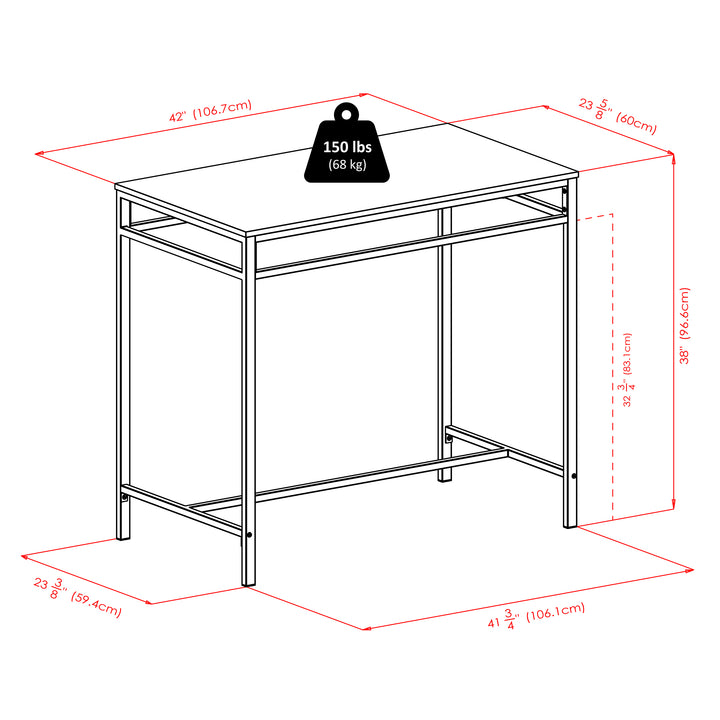 Hanley 3-Pc Kitchen Table with Counter Stools, Black and Steel