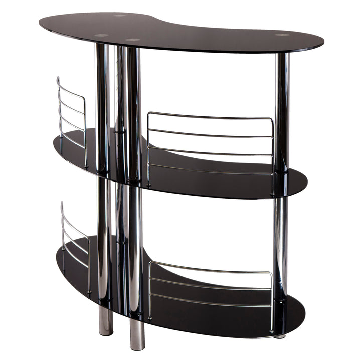 Martini Entertainment Bar, Black and Chrome