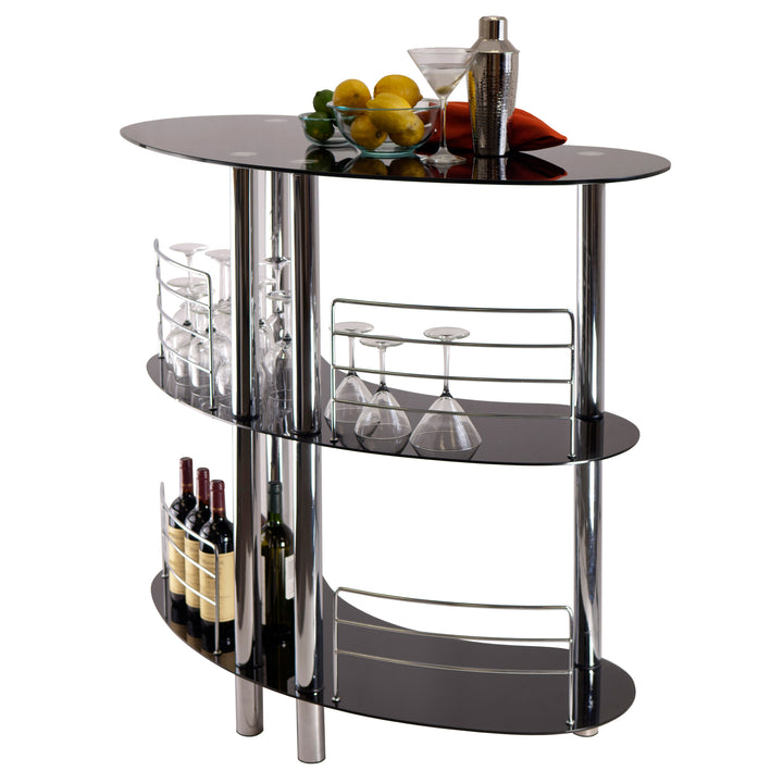 Martini Entertainment Bar, Black and Chrome