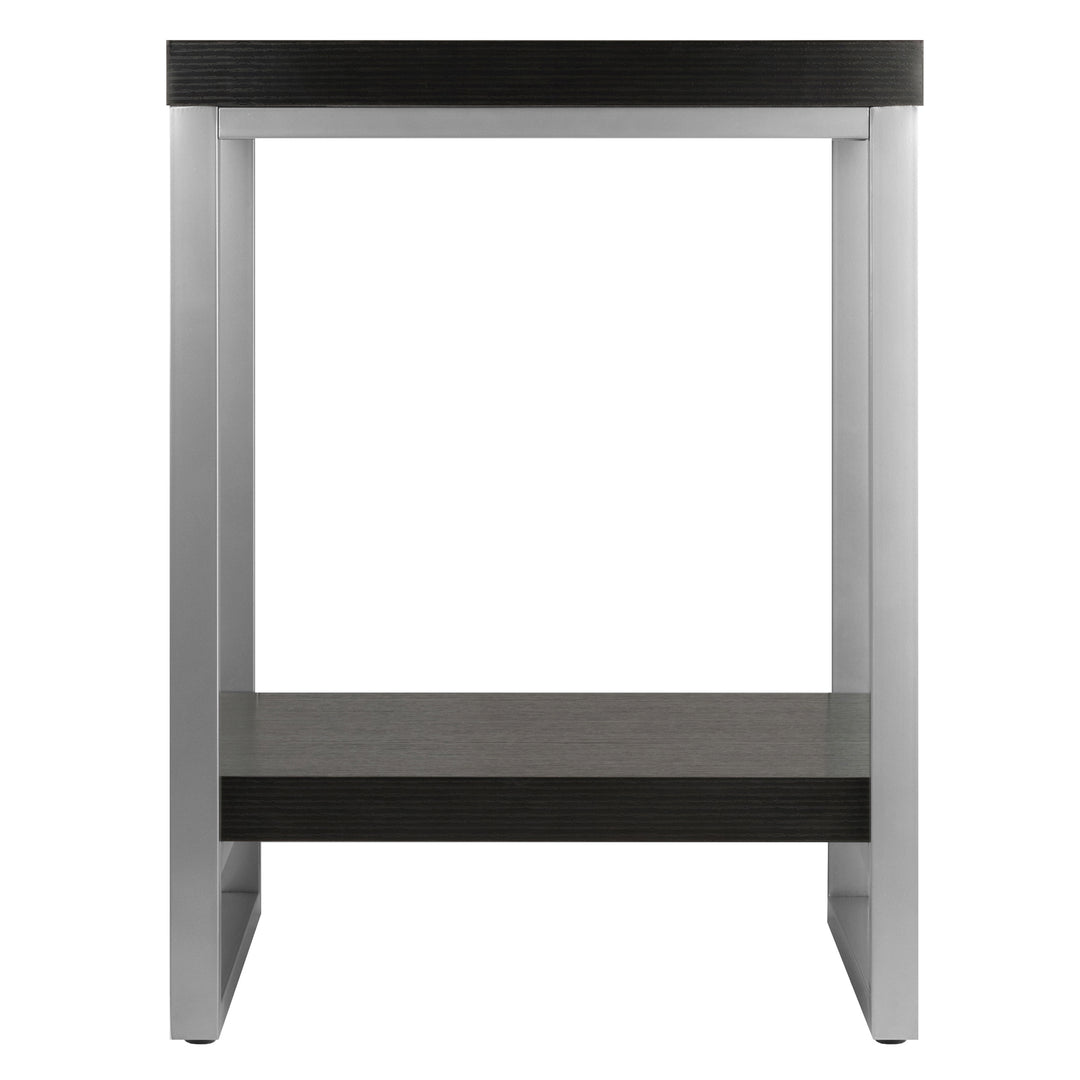 Jared End Table, Gray and Espresso