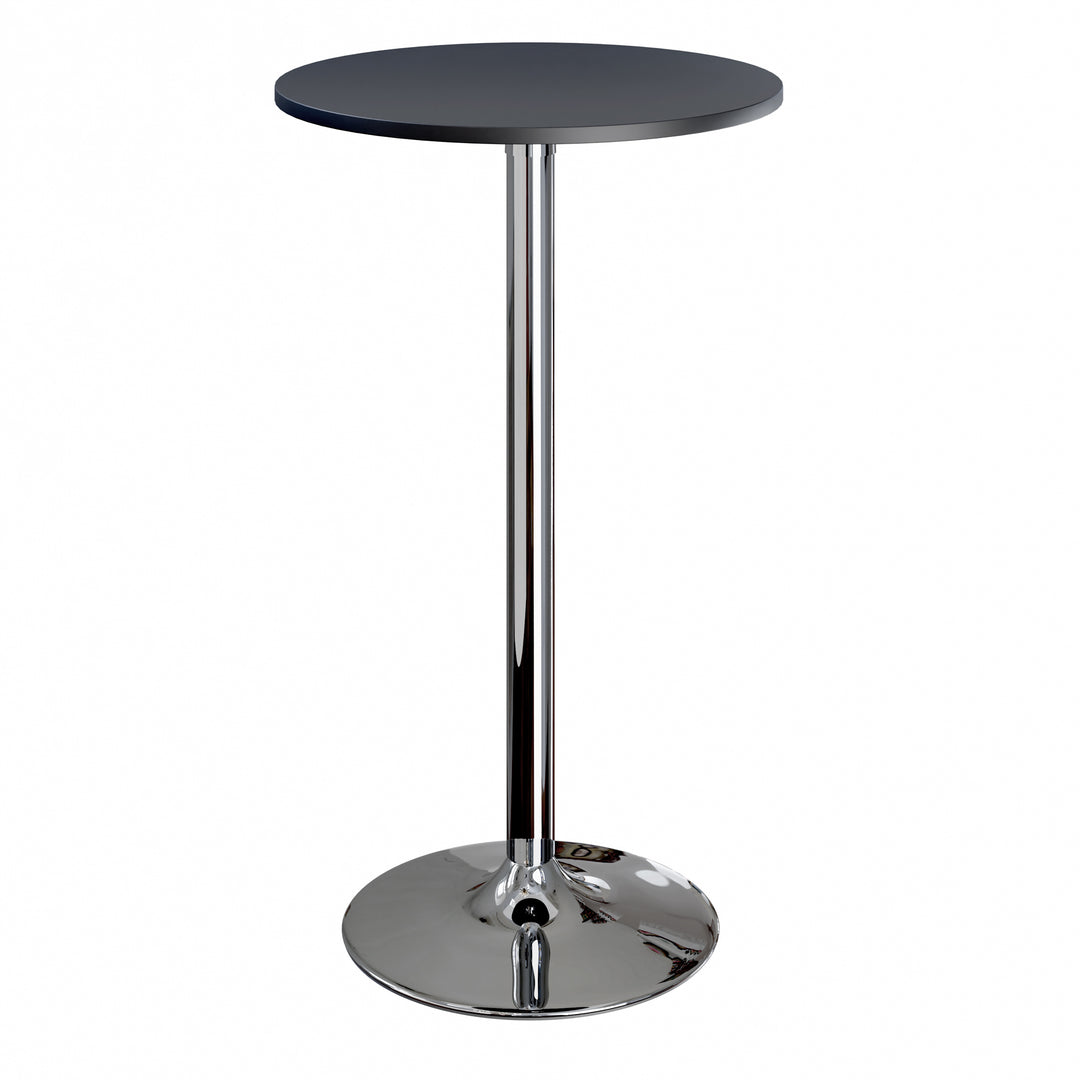 Spectrum 24" Round Pub Table, Black and Chrome