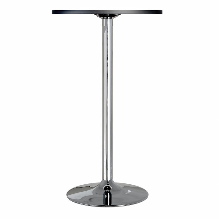 Spectrum 24" Round Pub Table, Black and Chrome