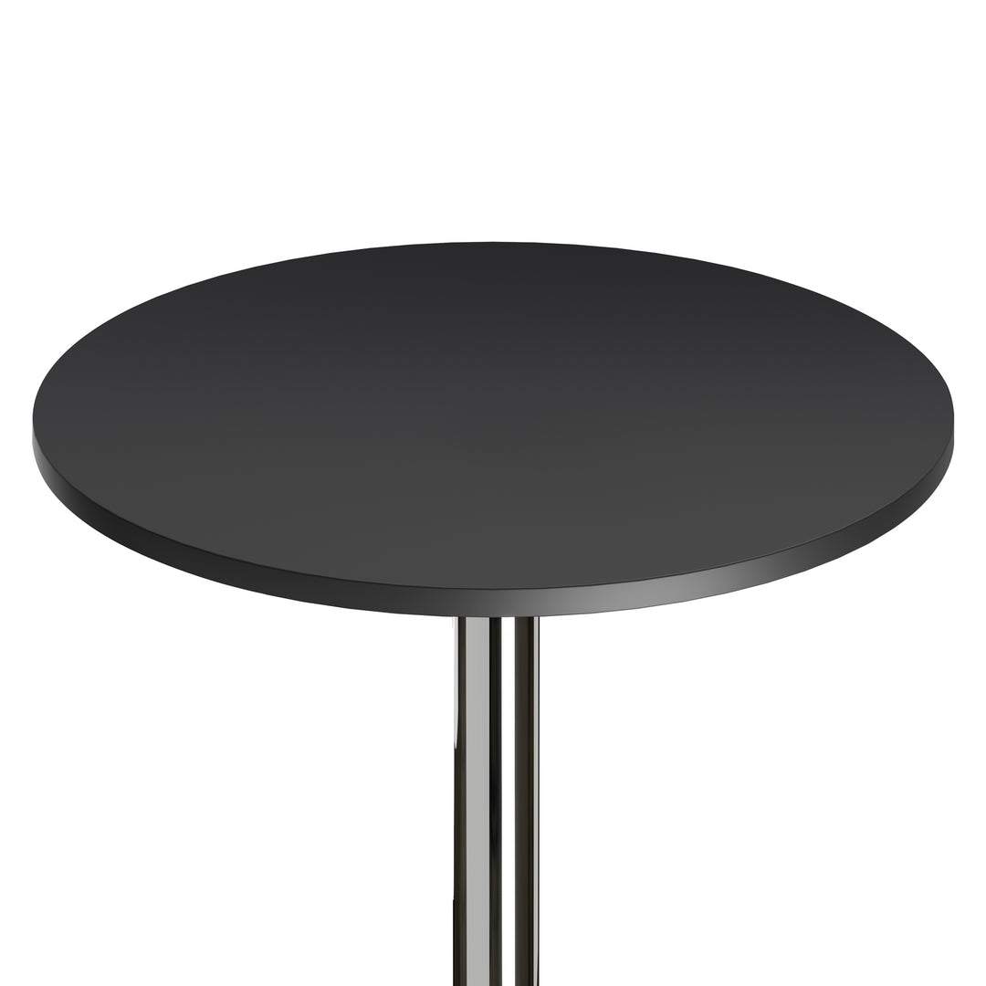 Spectrum 24" Round Pub Table, Black and Chrome