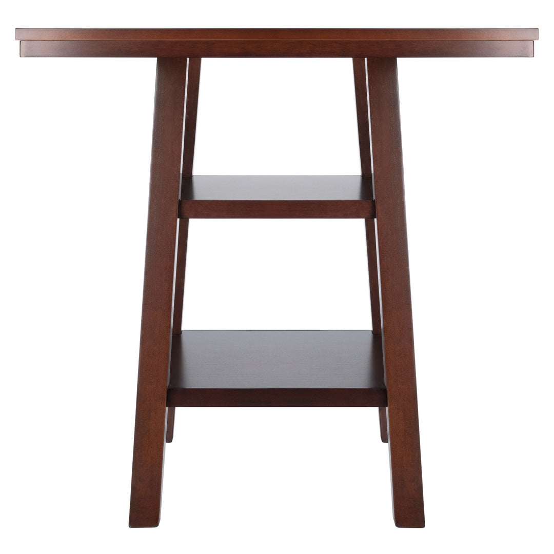 Orlando High Table with Shelves, Walnut