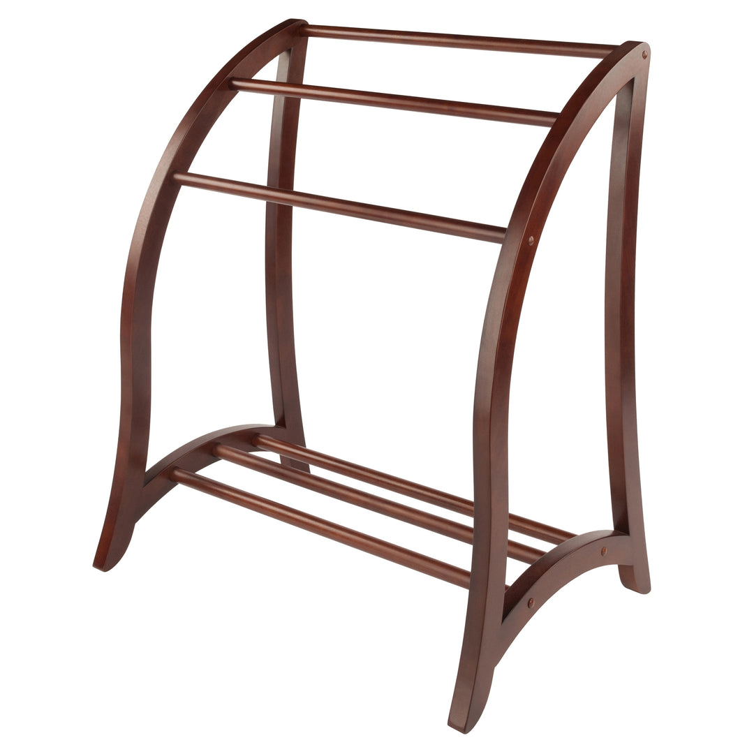 Betsy 3-Rod Blanket Rack, Walnut