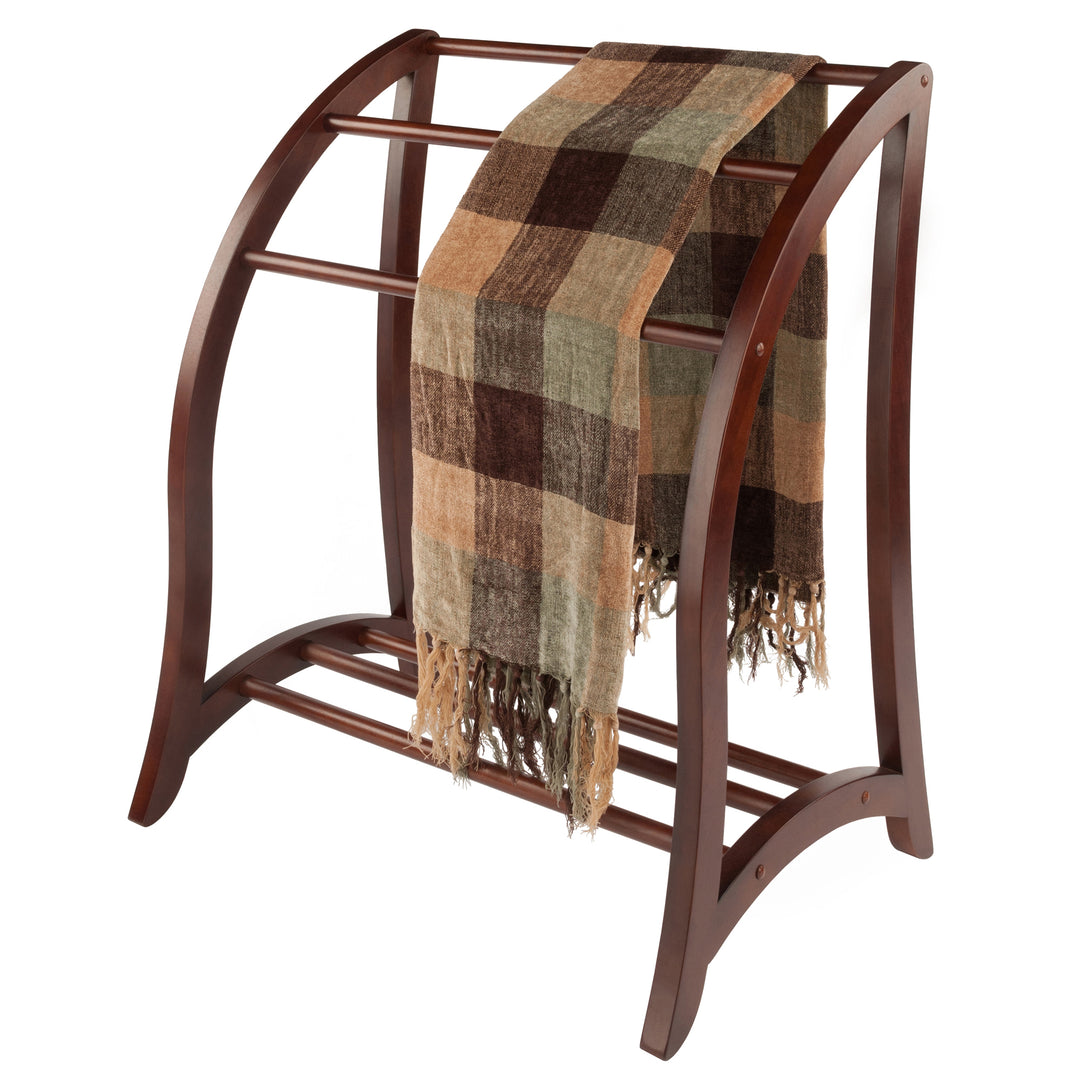 Betsy 3-Rod Blanket Rack, Walnut