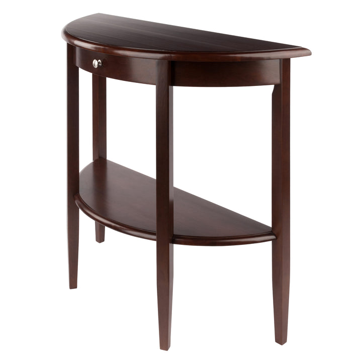 Concord Half Moon Console Table, Walnut