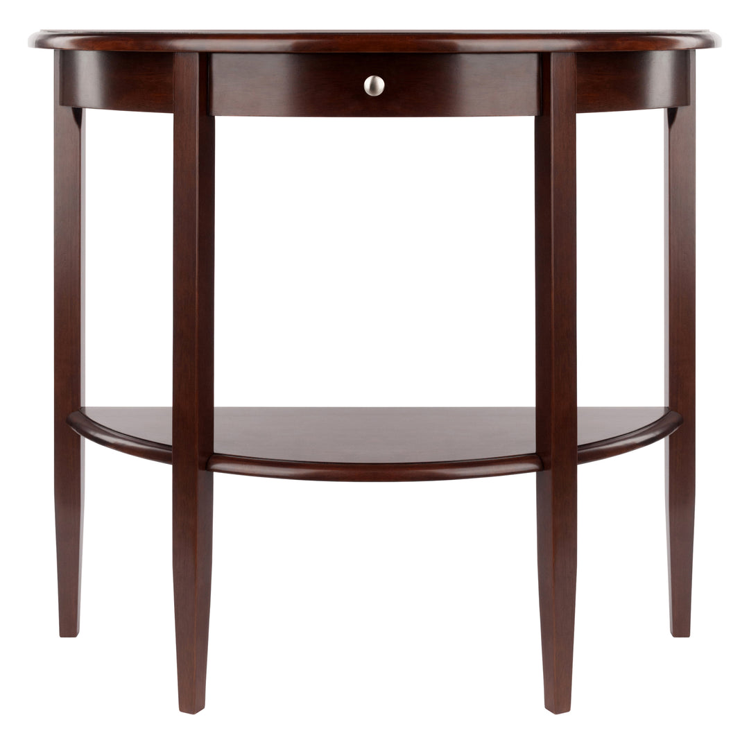 Concord Half Moon Console Table, Walnut