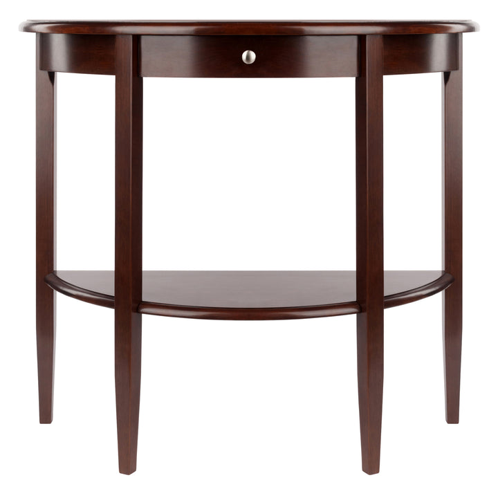 Concord Half Moon Console Table, Walnut