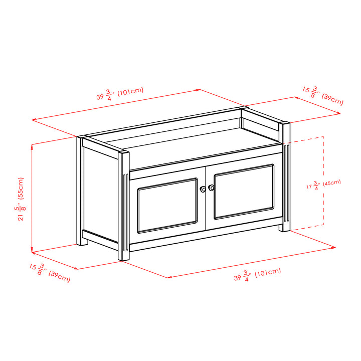 Charleston Storage Bench, Walnut