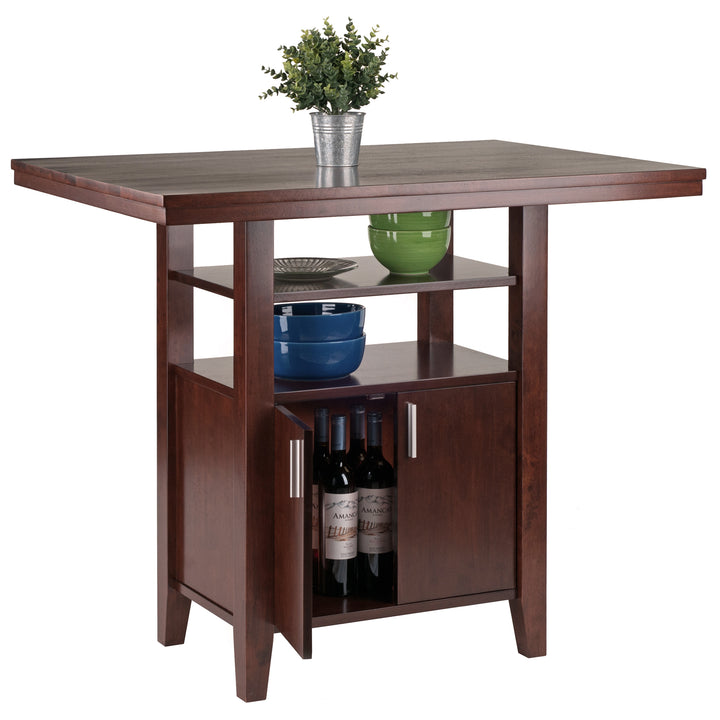 Albany High Table with Cabinet, Walnut