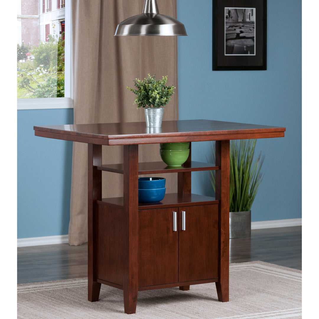 Albany High Table with Cabinet, Walnut