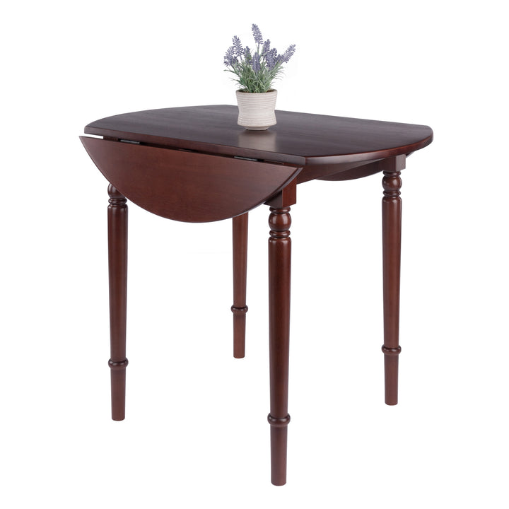 Sorella Round Double Drop Leaf Dining Table, Walnut