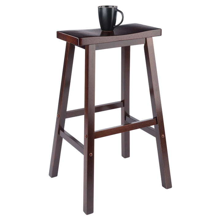 Satori Saddle Seat Bar Stool, Walnut