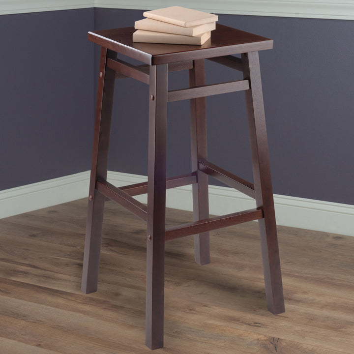 Carter Square Seat Bar Stool, Walnut