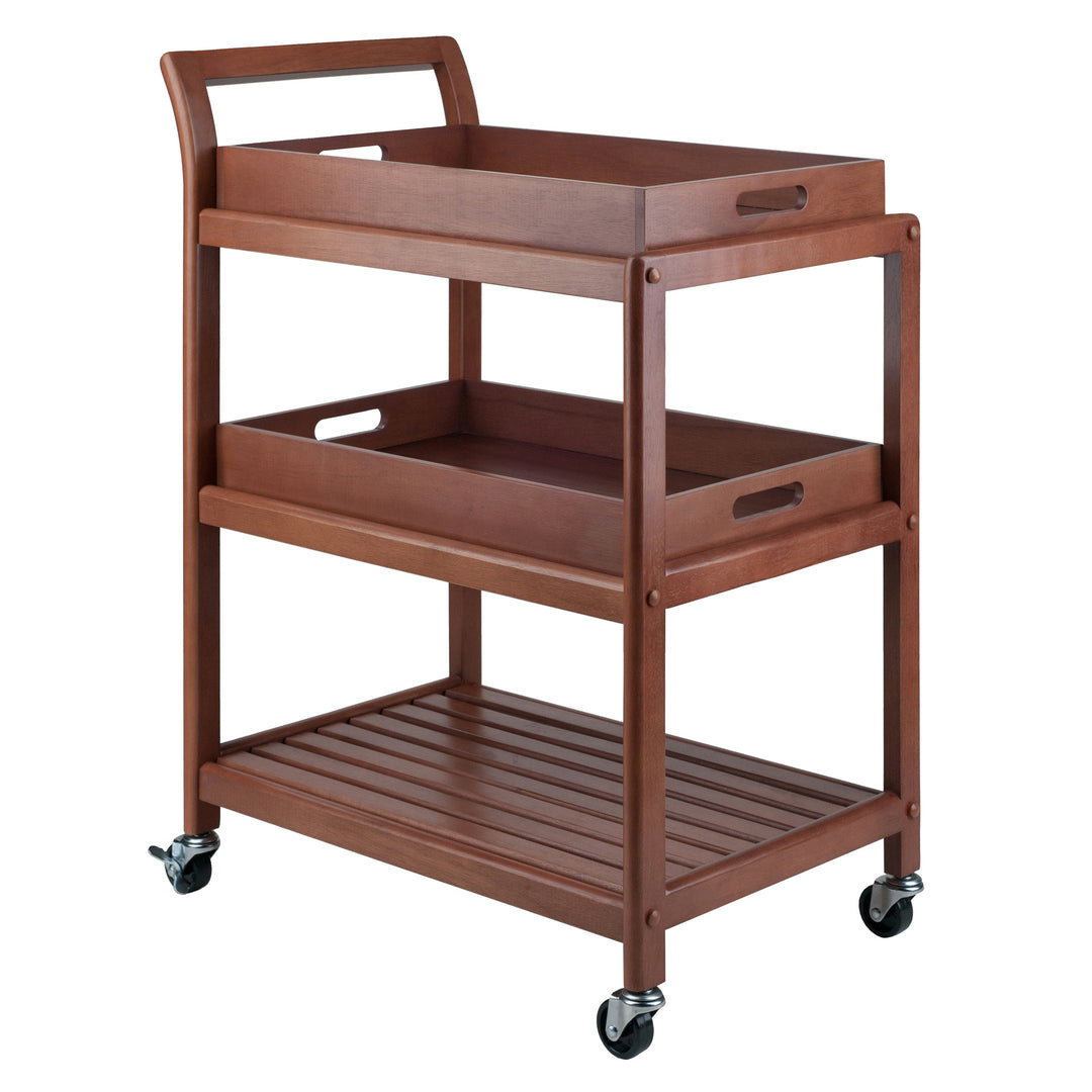 Albert 3-Tier Entertainment Cart, Walnut