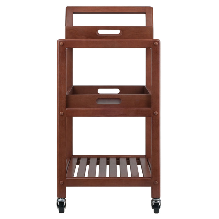 Albert 3-Tier Entertainment Cart, Walnut