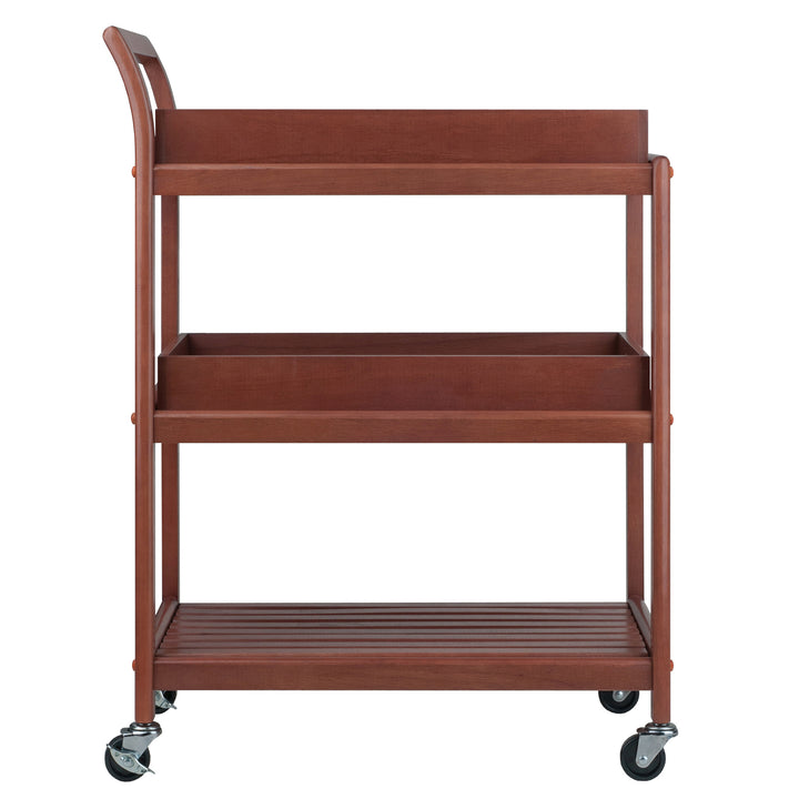 Albert 3-Tier Entertainment Cart, Walnut