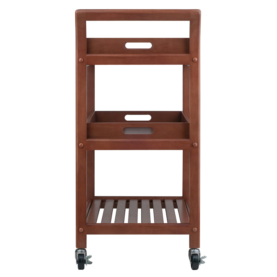 Albert 3-Tier Entertainment Cart, Walnut