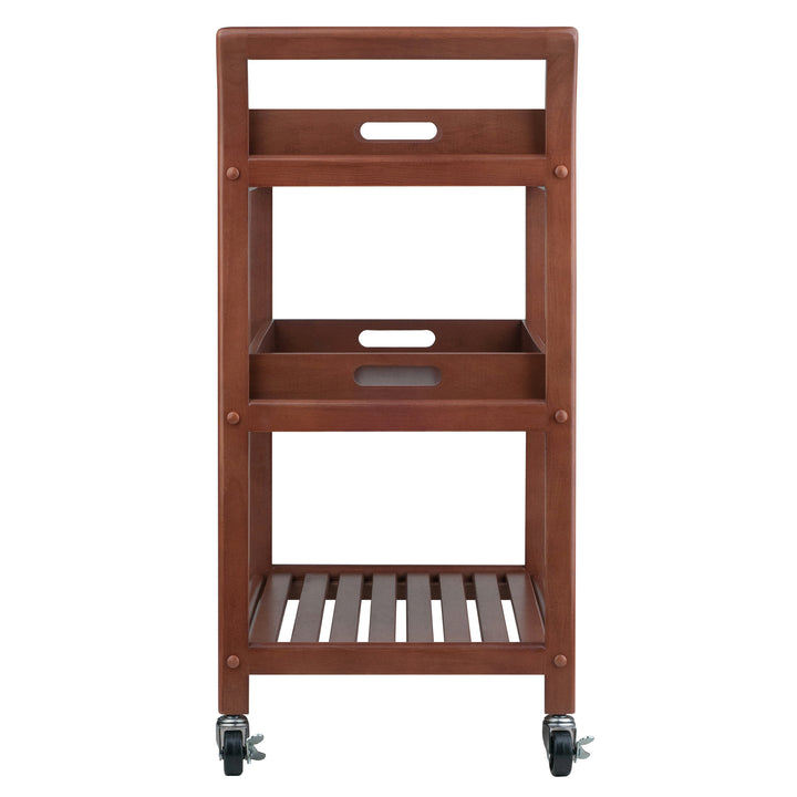 Albert 3-Tier Entertainment Cart, Walnut