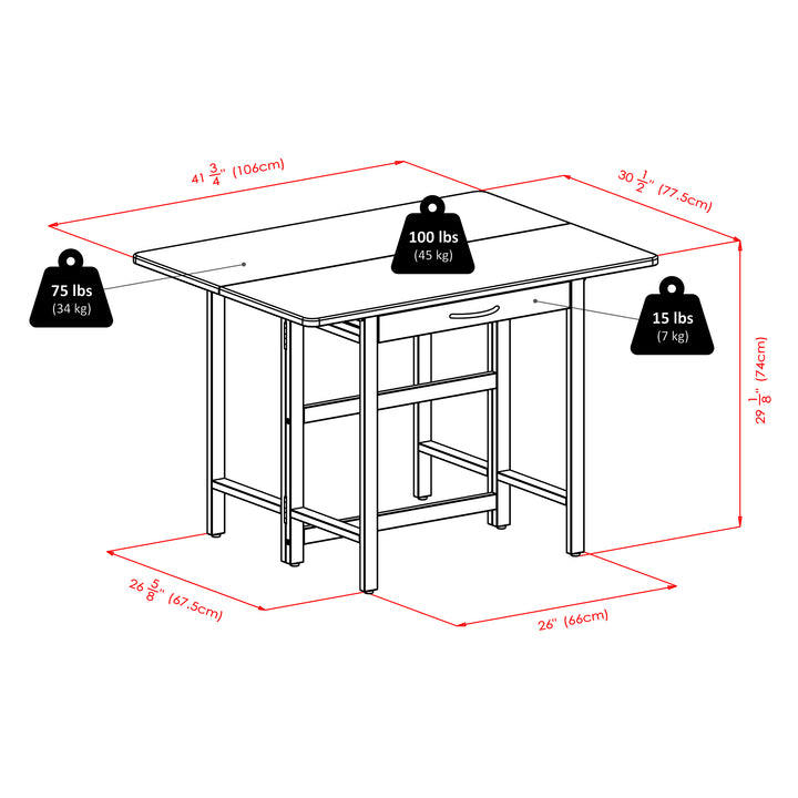 Taylor Drop Leaf Table, Walnut