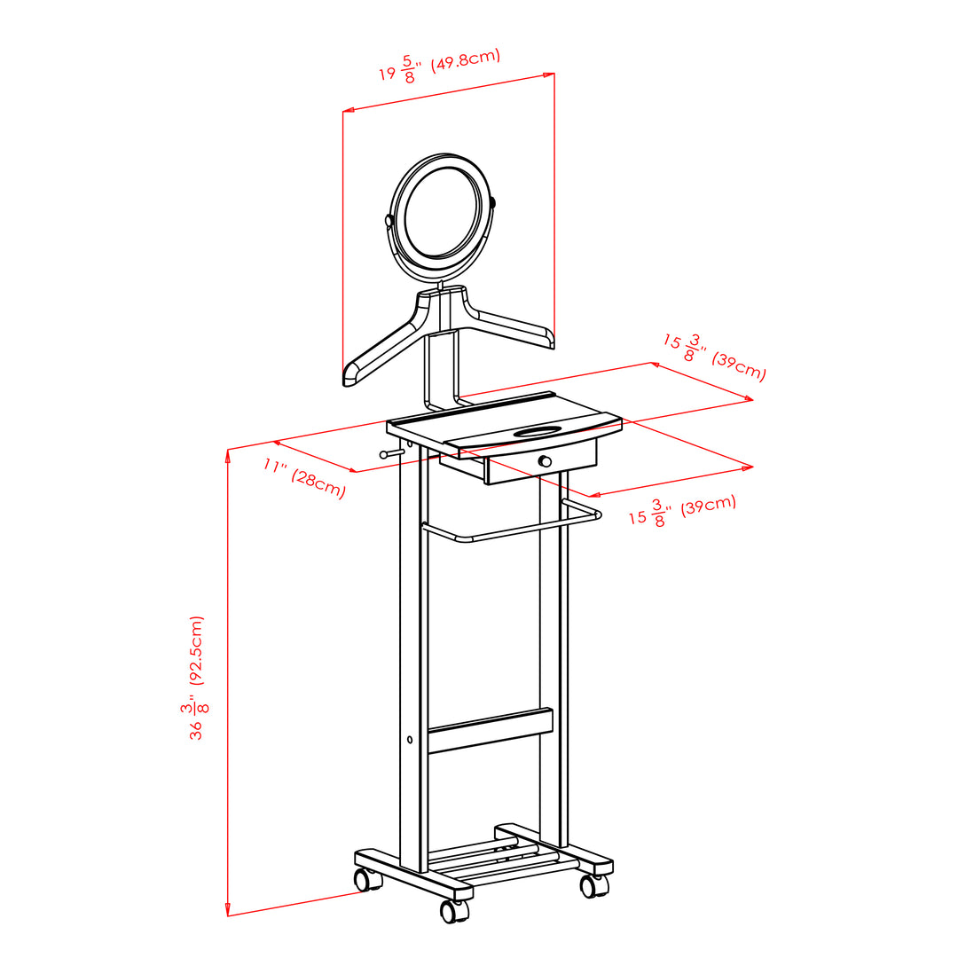 Vanity Valet Stand, Walnut