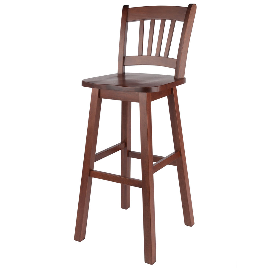 Fina Swivel Seat Bar Stool, Walnut 