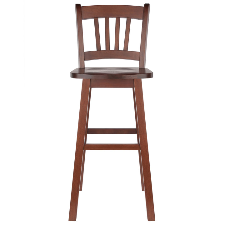 Fina Swivel Seat Bar Stool, Walnut