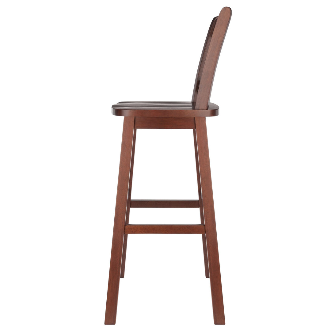 Fina Swivel Seat Bar Stool, Walnut