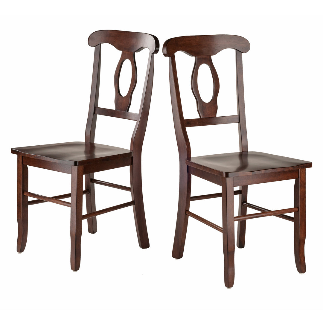 Renaissance 2-Pc Key Hole-back Chair Set, Walnut