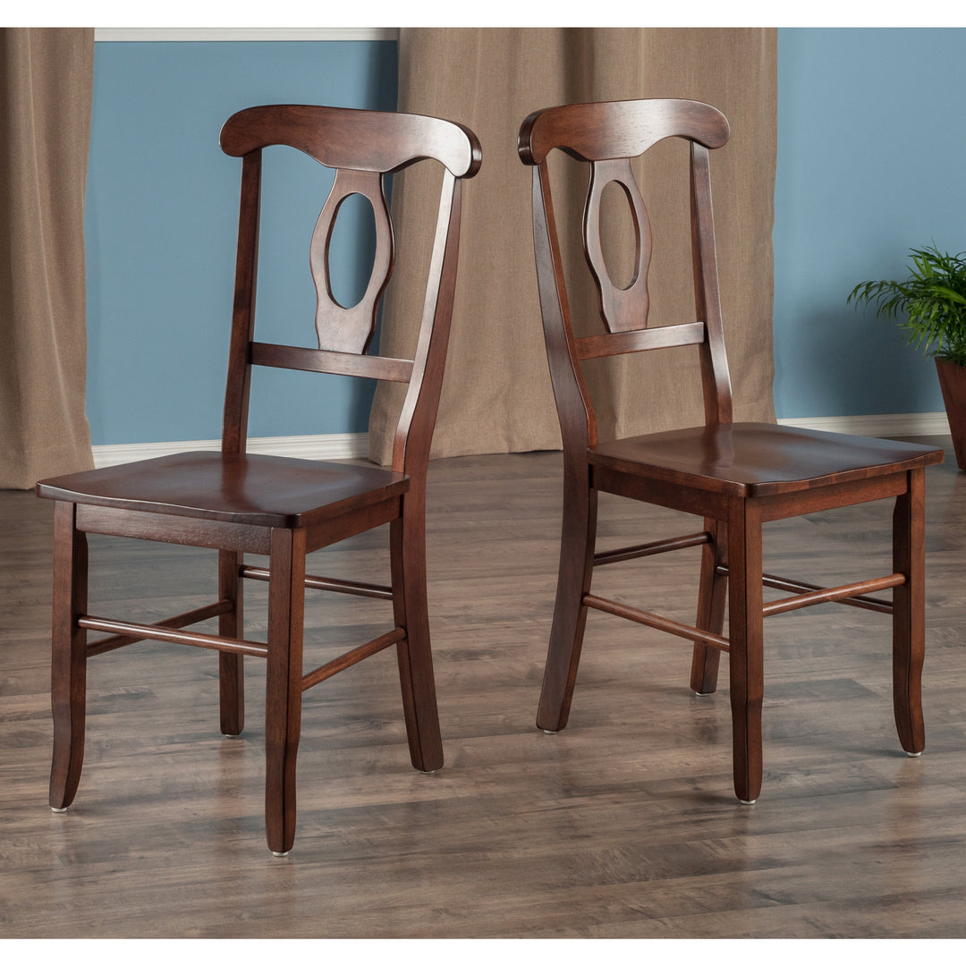 Renaissance 2-Pc Key Hole-back Chair Set, Walnut