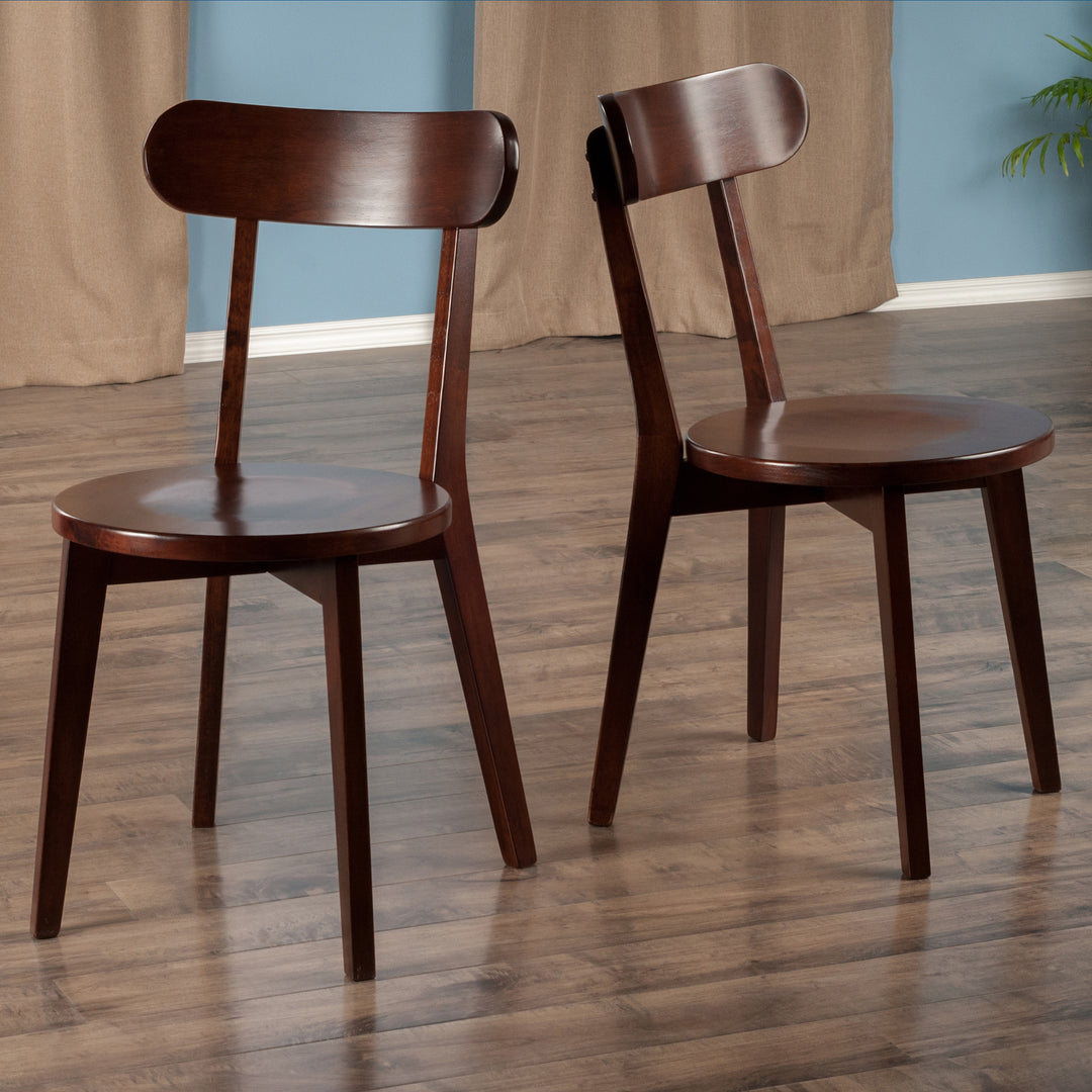 Pauline 2-Pc Chair Set, Walnut