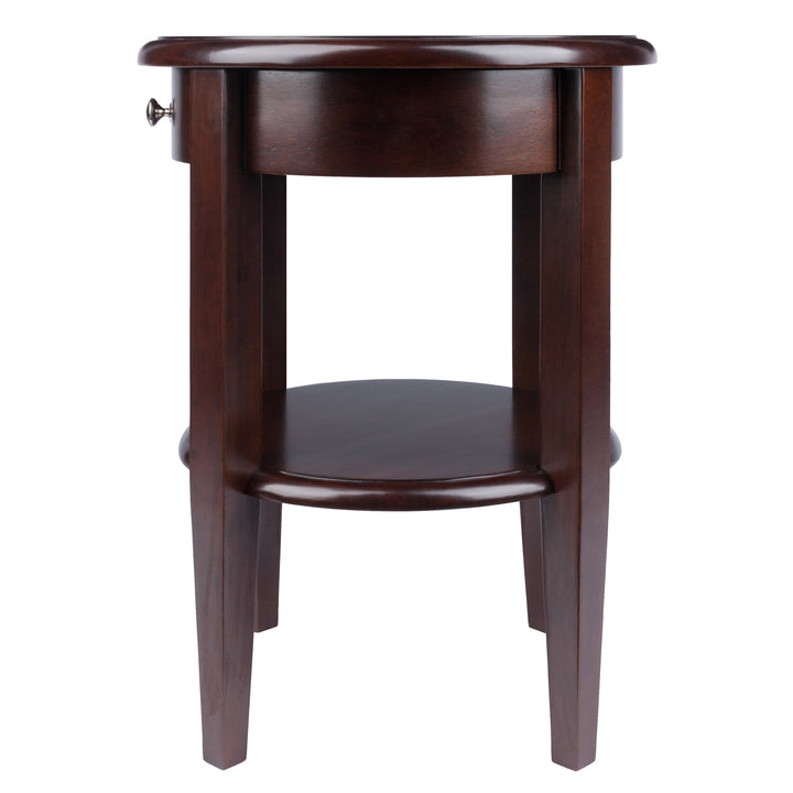 Concord Round End Table, Walnut