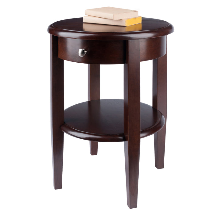 Concord Round End Table, Walnut