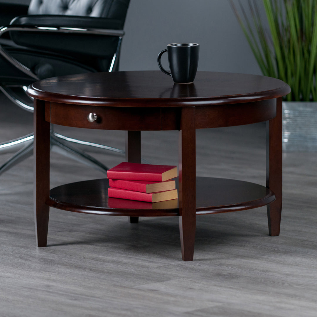 Concord Round Coffee Table, Walnut