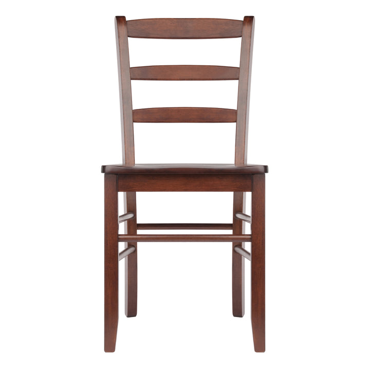 Benjamin 2-Pc Ladder-back Chair Set, Walnut