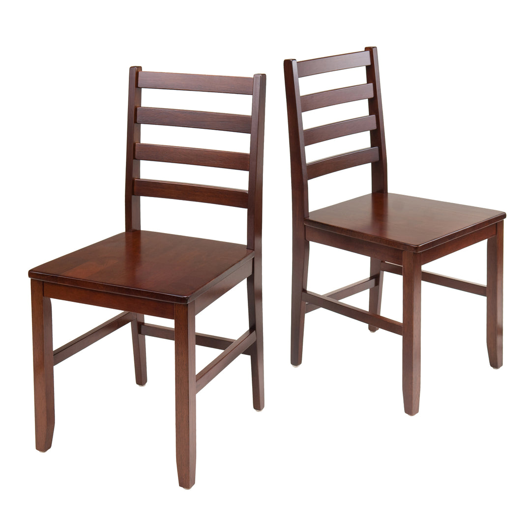 Hamilton 2-Pc Ladder-back Chair Set, Walnut