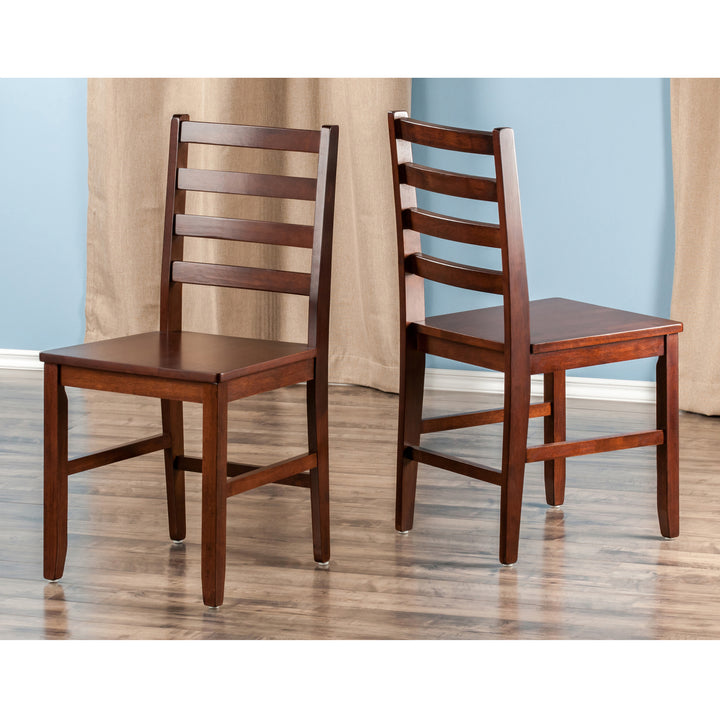 Hamilton 2-Pc Ladder-back Chair Set, Walnut