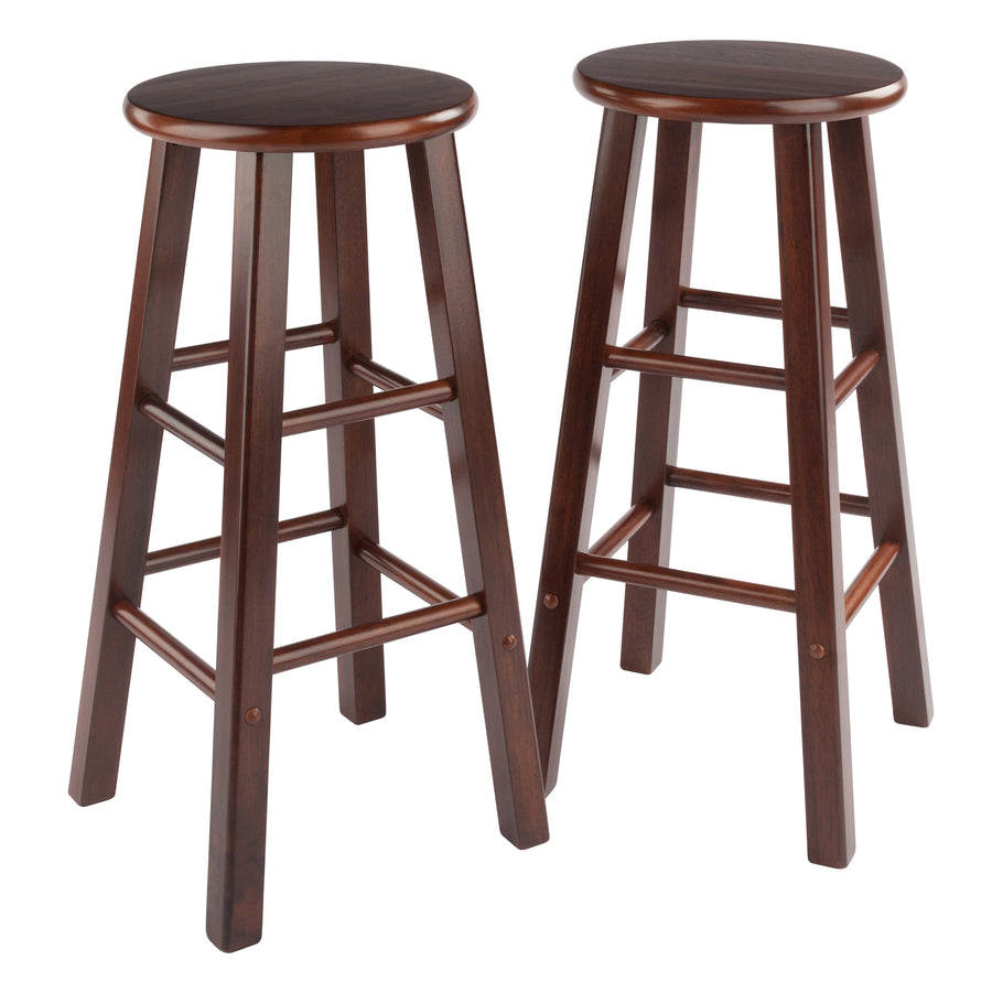 Element 2-Pc Bar Stool Set, Walnut