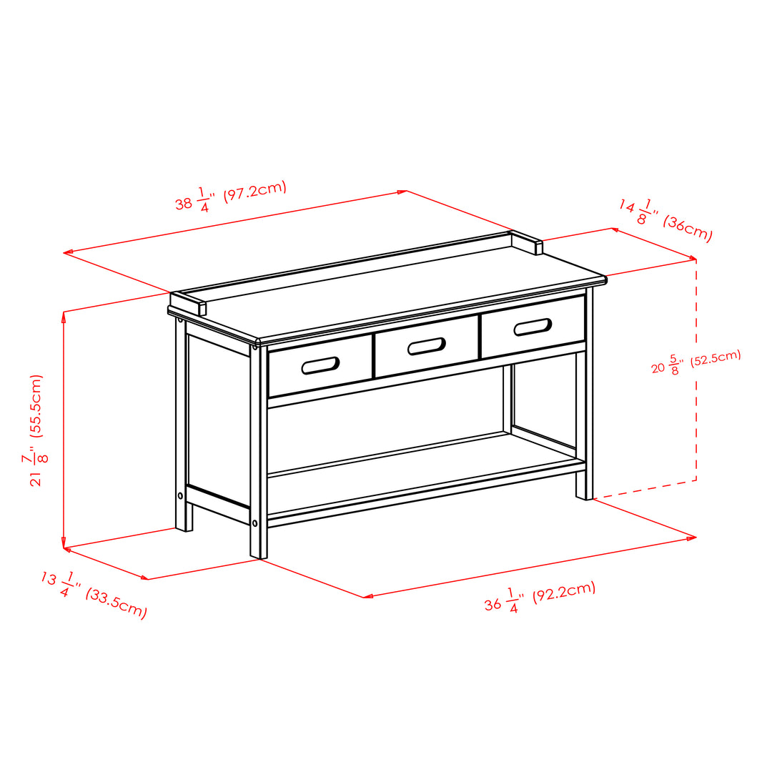 Adriana 4-Pc Storage Bench with 3 Foldable Fabric Baskets, Walnut and Chocolate