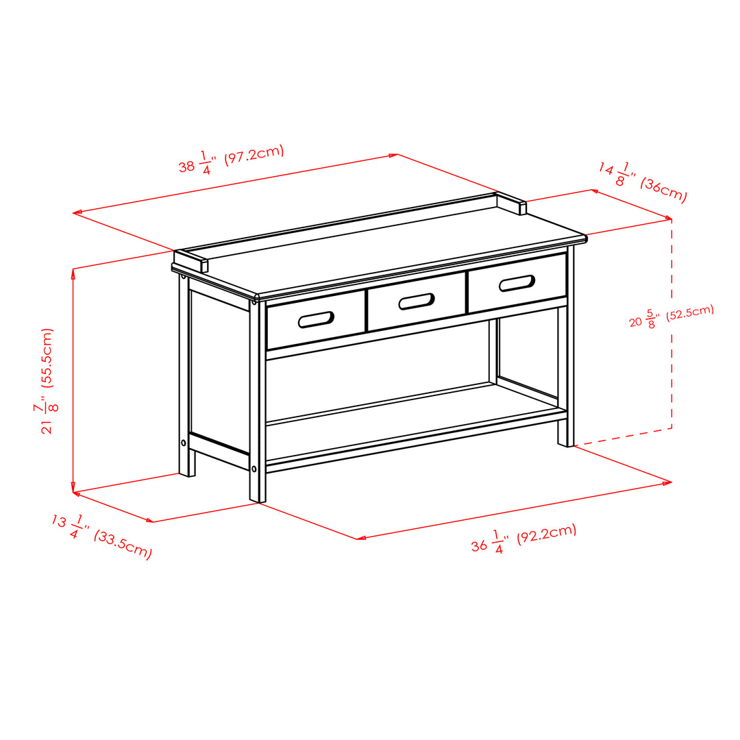 Adriana 2-Pc Storage Bench with Seat Cushion, Walnut and Espresso