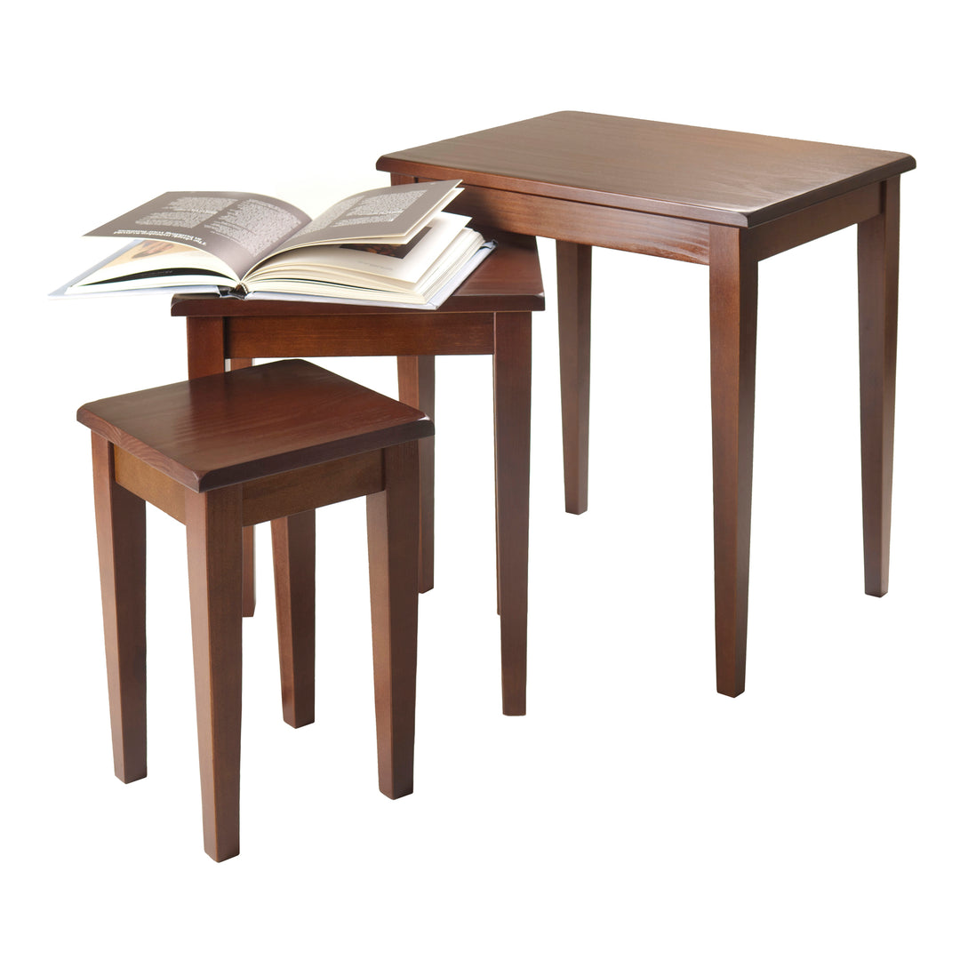 Regalia 3-Pc Nesting Table Set, Walnut