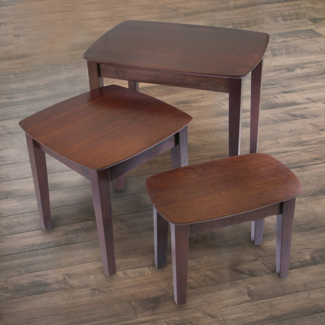 Bradley 3-Pc Nesting Table Set, Walnut