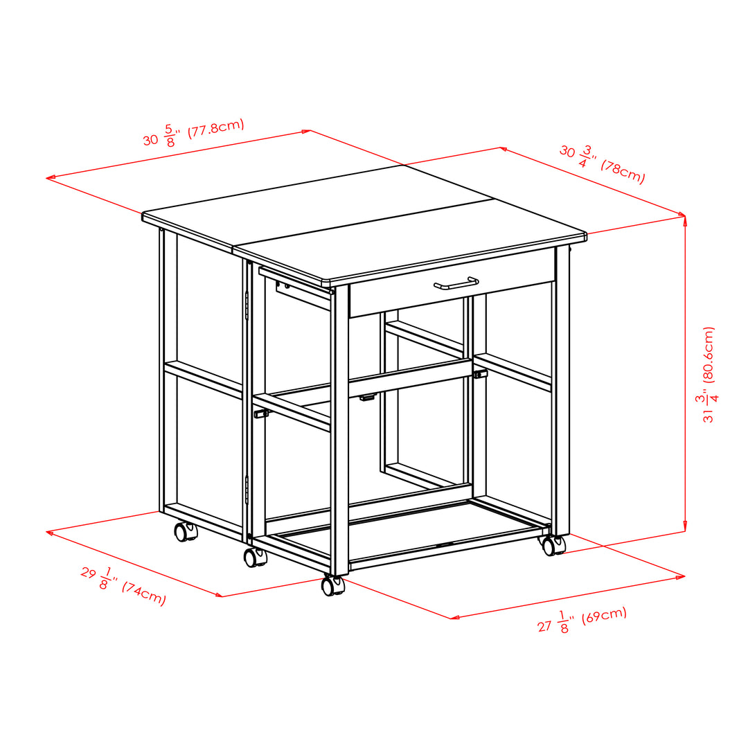 Fremont 3-Pc Space Saver with Tuck-away Stools, Walnut