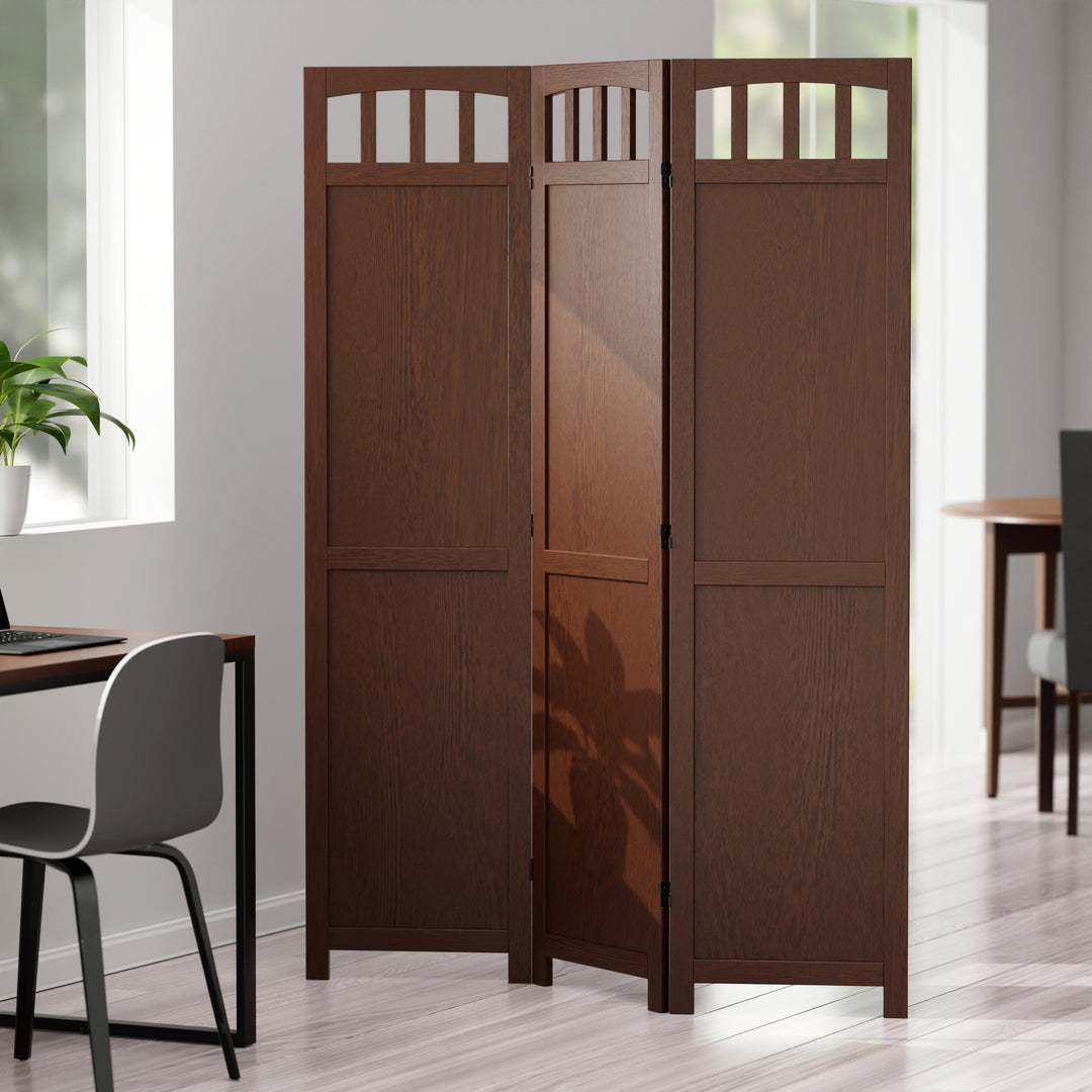 William Folding Screen Divider, Walnut