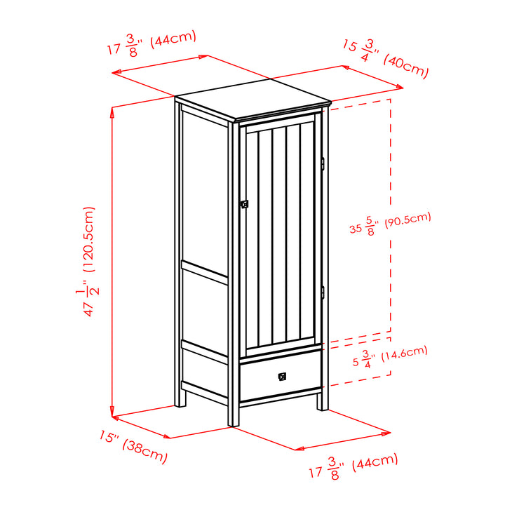 Brooke Jelly 1-Drawer Cupboard, Walnut