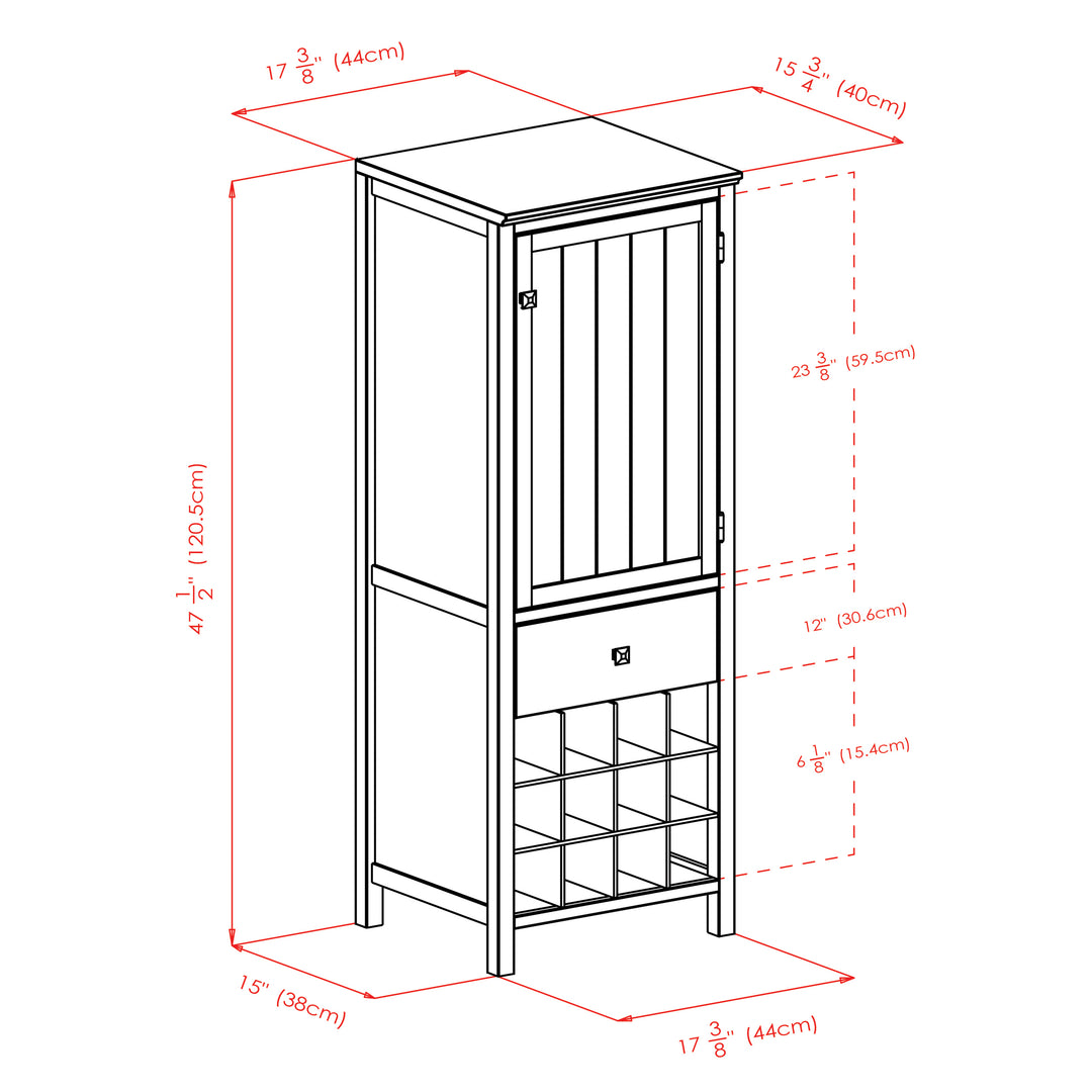 Brooke Jelly 3-Section Cupboard, Walnut