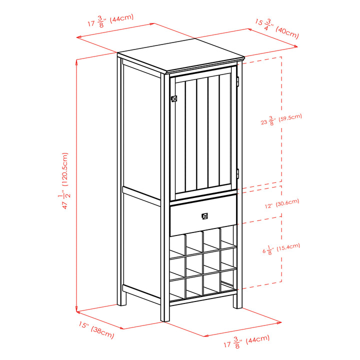 Brooke Jelly 3-Section Cupboard, Walnut