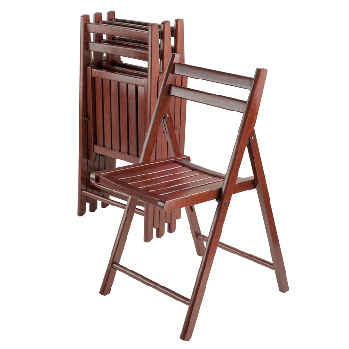 Robin 4-Pc Folding Chair Set, Walnut