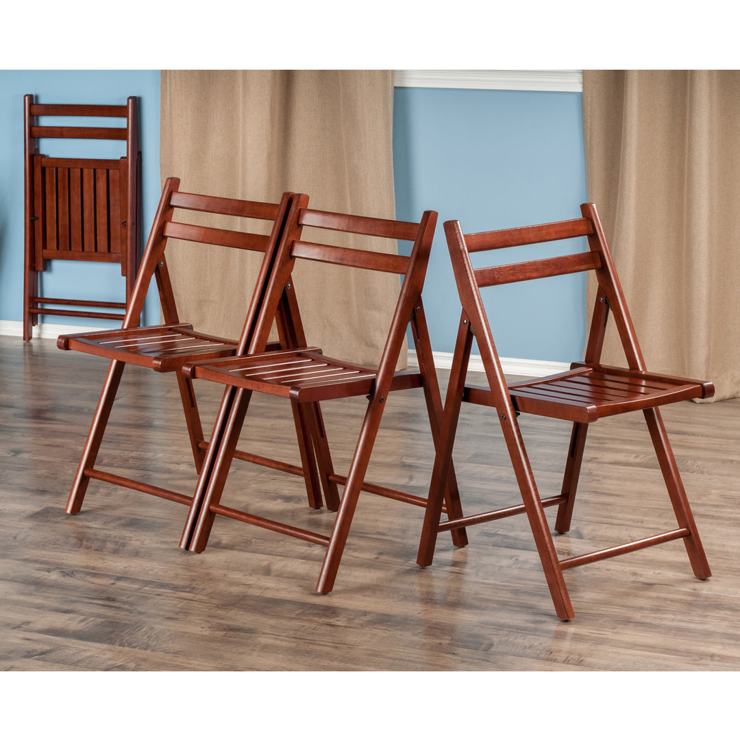 Robin 4-Pc Folding Chair Set, Walnut